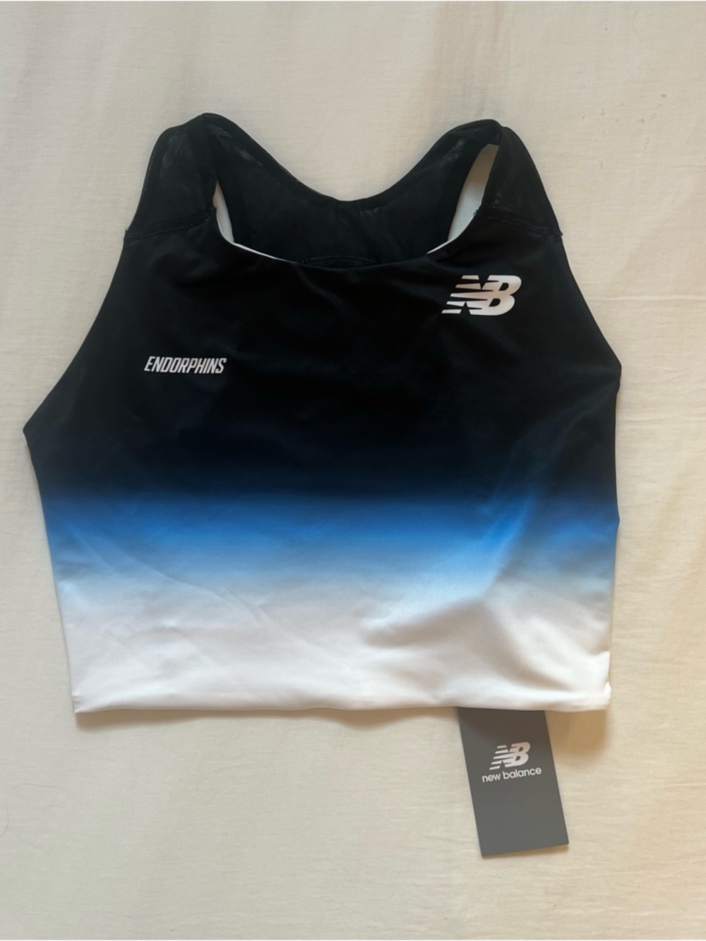 New Balance Ombre Race Singlet - Black Blue White